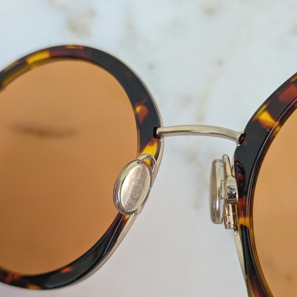 Christian Dior Hypnotic 1 Round Tortoise Shell Sunglasses Brown Lenses Y67JW - Picture 11 of 15